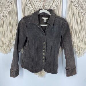 Jules & Leopold Gray Leather Jacket